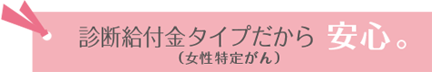 診断給付型だから支払いが迅速！